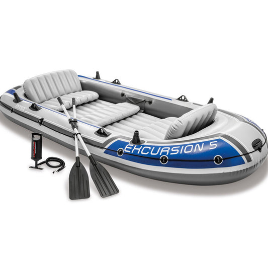 Inflatable Fishing Boat Excursion 5 with Aluminum Oars