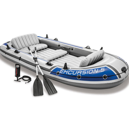Inflatable Fishing Boat Excursion 5 with Aluminum Oars