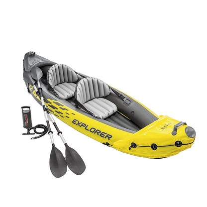 2 Person Inflatable Kayak with Paddle